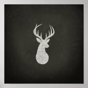 Pôster Cervos com o desenho de giz dos Antlers