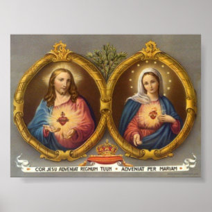 Poster Cervos sagrados de Jesus e de Mary