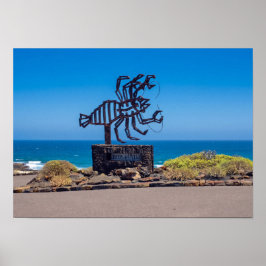 Poster César Manrique Lobster Sculpture, Jameos del Agua