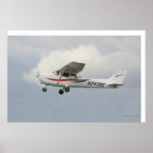 Pôster Cessna 172 na decolagem