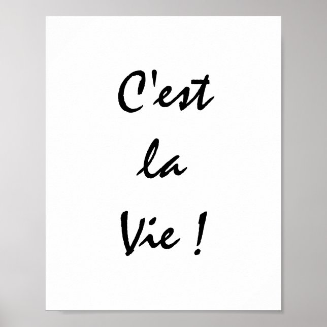 Poster C'est La Vie! (Frente)