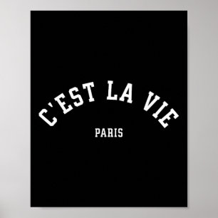 Poster Cest La Vie Paris França Mulheres Homens Vintage V