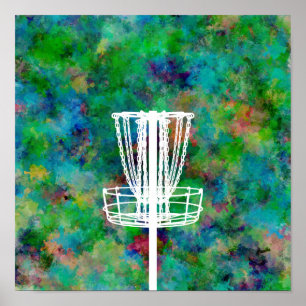 Poster Cesta Colorida de Golfe de Disco