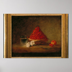 Poster Cesta com morangos silvestres, c.1761