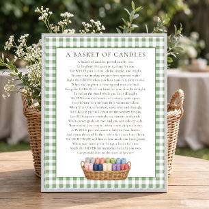 Poster Cesta de Mercado de Velas Poema Chuveiro de Noiva