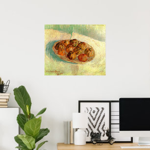 Poster Cesto de Maçãs para Pissarro por Vincent van Gogh