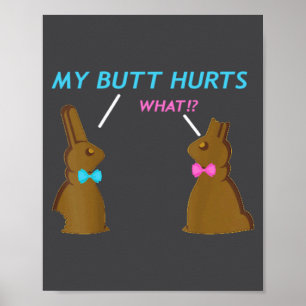 Poster Cesto de Páscoa de Coelho de Chocolate Meninos Men