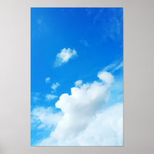 Poster Céu azul com foto das nuvens