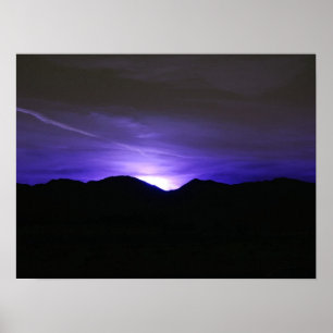 Poster Céu azul da meia-noite