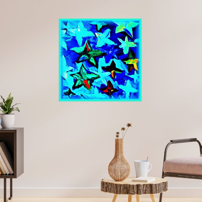 Poster Céu Azul da Noite Estrelada. Comprar Agora (Sala de Estar 3)