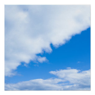 Pôster Céu azul e nuvens brancas