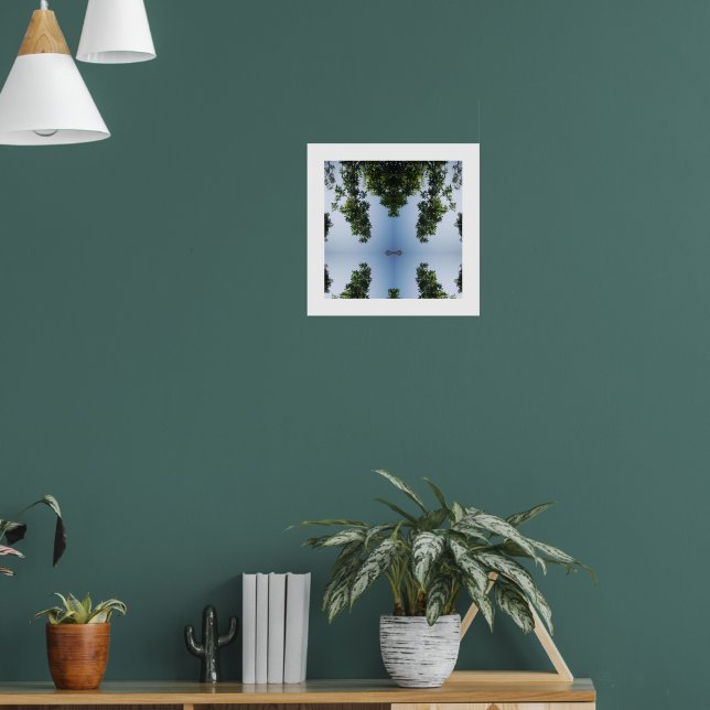 Poster Céu Azul Moderno e Árvore (Sala de Estar 1)