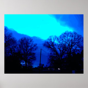 Poster Céu azul na noite