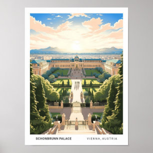 Poster Céu Azul no Palácio de Schonbrunn Viena Áustria
