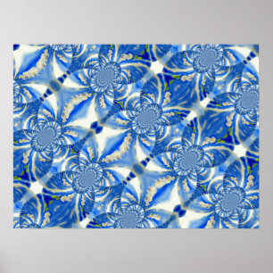 Poster Céu azul romeno e orquídeas brancas