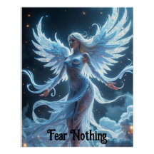 Céu branco místico poster