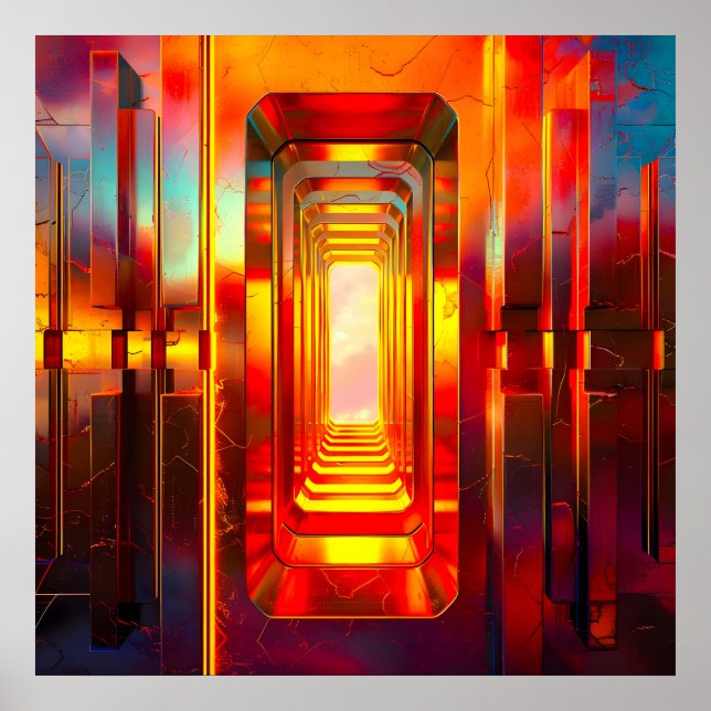 Poster Céu Celestial Metálico (Frente)