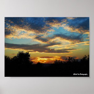 Poster Céu Crepuscular Ondulado