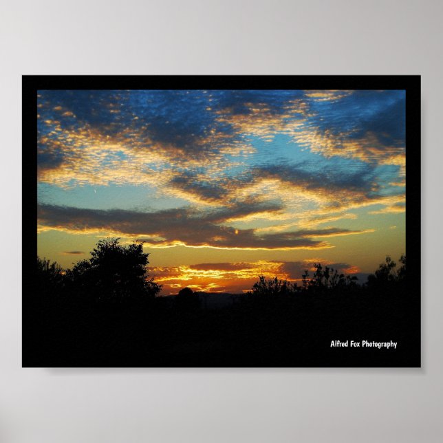 Poster Céu Crepuscular Ondulado (Frente)