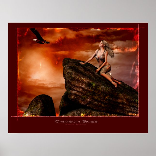 Pôster Céu Crimson (Frente)