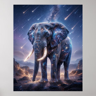 Poster Céu da Queda Estelar do Elefante Galáctico