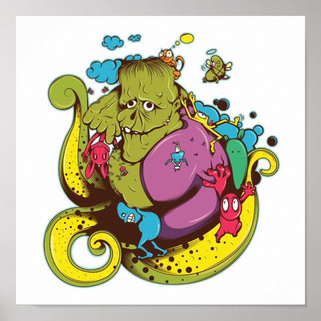 Pôster céu de frankenstein no inferno (Frente)