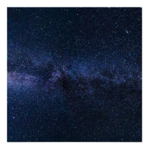 Pôster Céu de Galáxia da Noite Estrelada Espaço Profundo