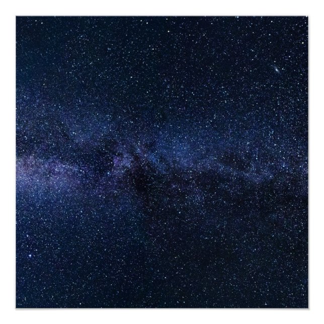 Pôster Céu de Galáxia da Noite Estrelada Espaço Profundo  (Frente)