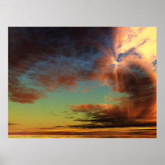 Poster Céu em chamas