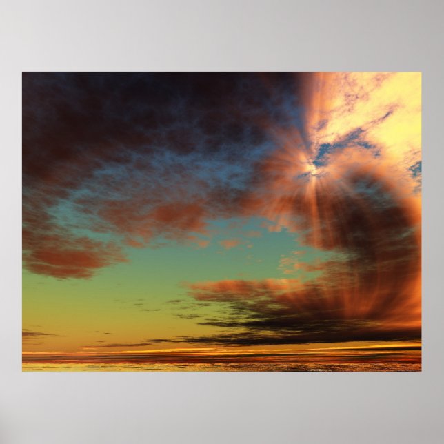 Poster Céu em chamas (Frente)