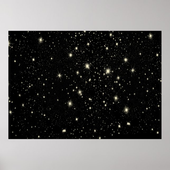 Poster Céu estrelado das estrelas da noite (Frente)