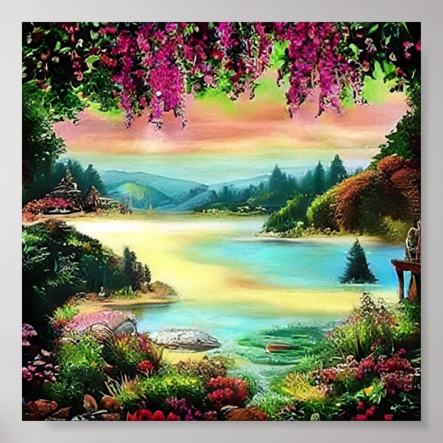 Poster Céu na Terra - Um pedaço de paraíso em sua casa (Frente)