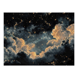 Pôster Céu noturno com estrelas