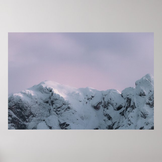 Poster Céu roxo sobre montanhas (Frente)