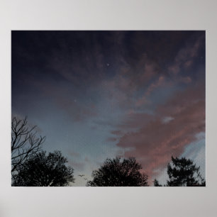 Poster Céu solar de inverno com estrela