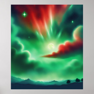 Poster céu verde