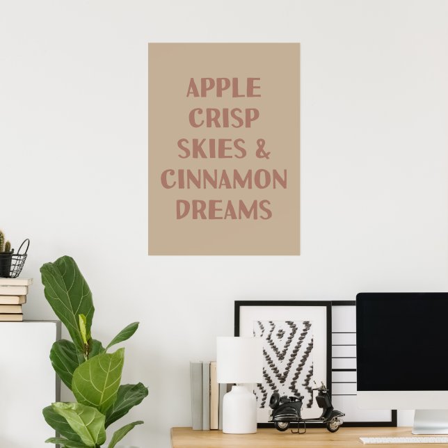 Poster Céus e sonhos de canela (Escritório em casa)