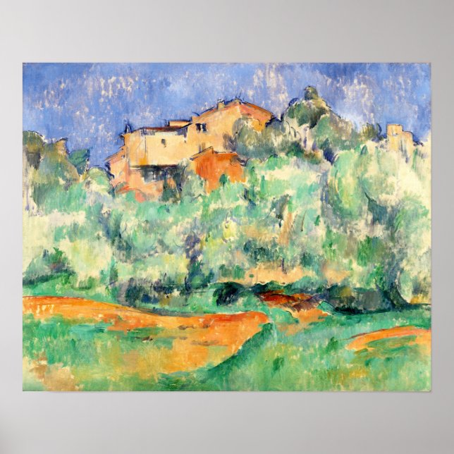 Poster Cézanne - A Fazenda De Bellevue 1892 (Frente)