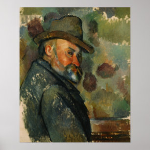 Poster Cézanne - Autorretrato Com Um Chapéu
