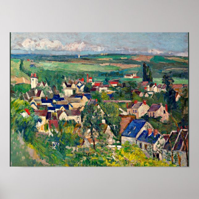 Poster Cezanne - Auvers, Vista Panorâmica (Frente)