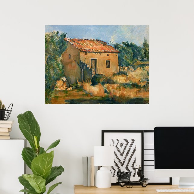 Poster Cezanne - Casa abandonada (Escritório em casa)