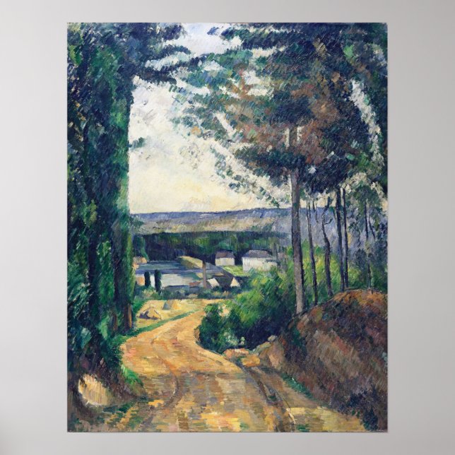 Poster Cézanne - Condução Rodoviária Ao Lago (Frente)