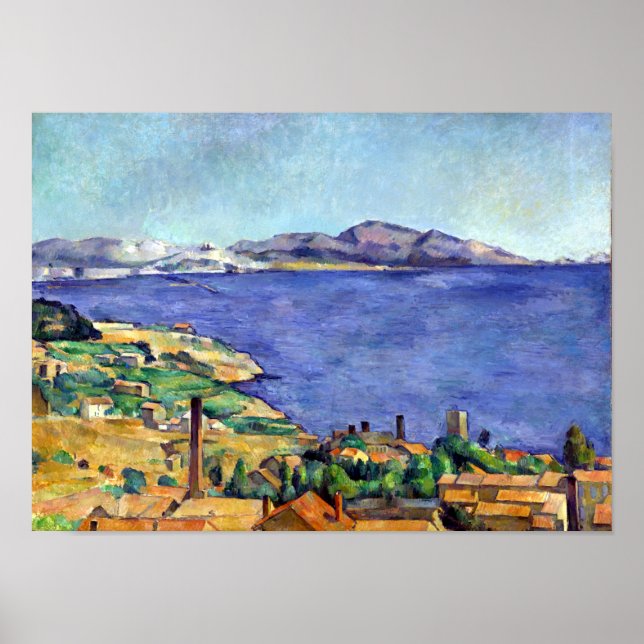 Pôster Cezanne Golfo de Marselha visto de L'Estaque (Frente)