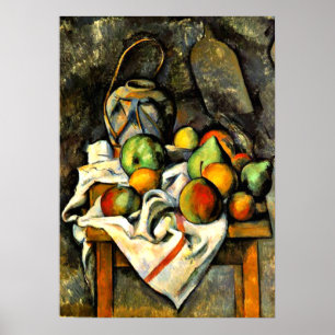 Poster Cezanne - Jar Ginger e Fruta