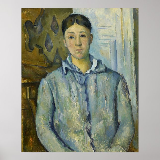 Poster Cézanne - Madame Cézanne em Azul (Frente)