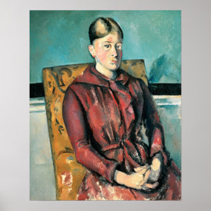 Poster Cézanne - Madame Cézanne Em Uma Cadeira Amarela