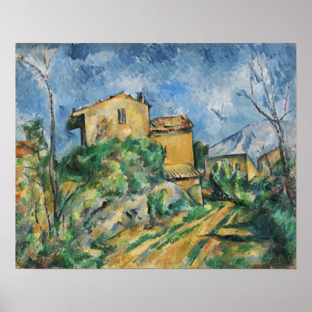 Poster Cézanne - Maison Maria With A View Of Chateau Noir (Frente)