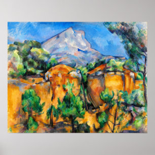 Poster Cézanne - Montanha Sainte-Victoire, La Carriere