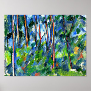 Poster Cezanne - No bosque, famosa pintura