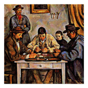 Pôster Cezanne - Os Jogadores De Cartão-1892